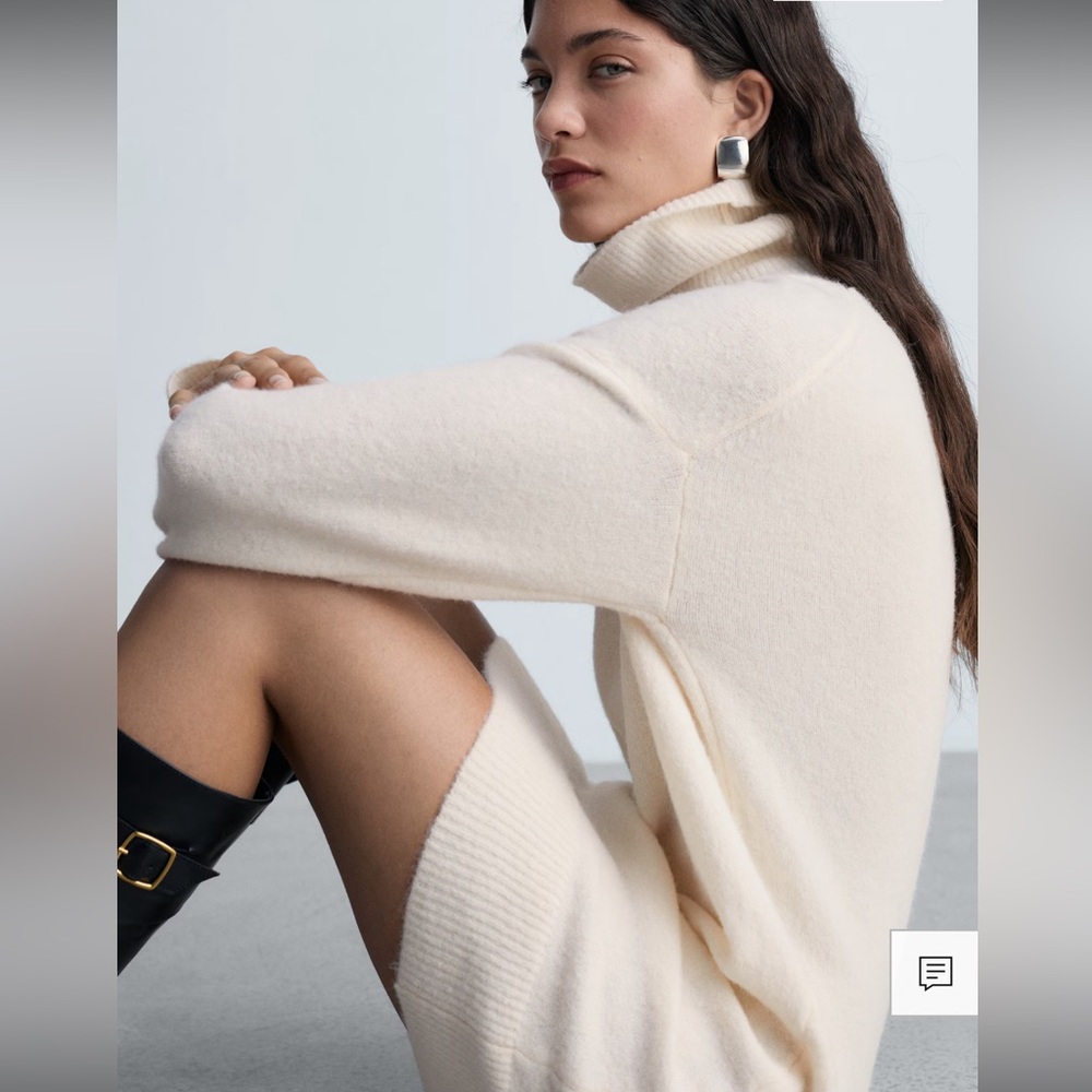 NWT | Mango | Short turtleneck knitted dress